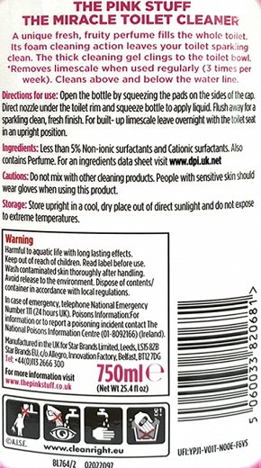 The Pink Stuff Miracle Toilet Cleaner Gel 750ml