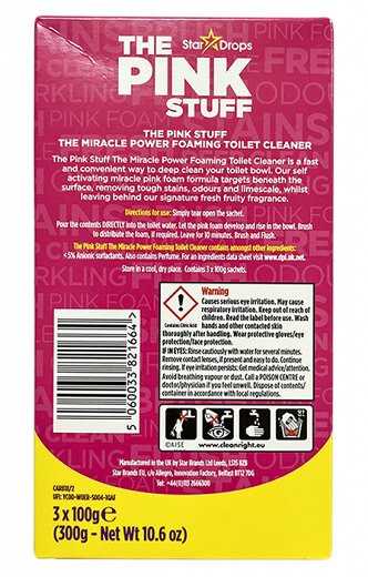 The Pink Stuff Miracle Power Foaming Toilet Cleaner 3x100g