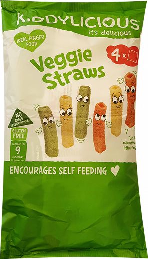 Kiddylicious Finger Food Veggie Straws Χωρίς Γλουτένη 4x12g