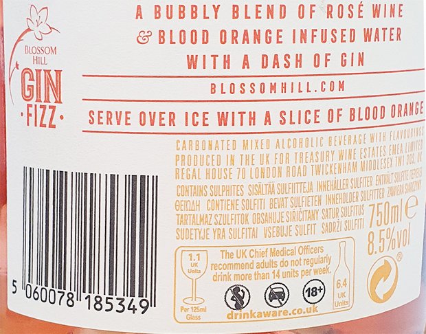 Blossom Hill Gin Fizz Blood Orange 750ml