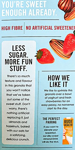 Rude Health Low Sugar Granola Almond & Hazelnut 400g