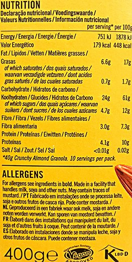 Rude Health Crunchy Granola Αμύγδαλο 400g
