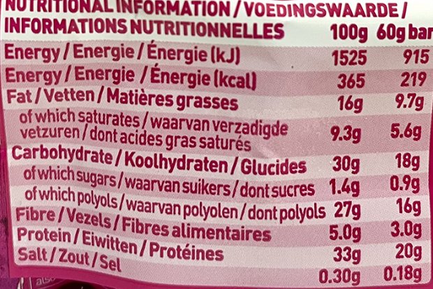 Grenade Protein Bar Dark Chocolate Raspberry 60g