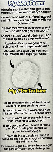 Scrub Mummy Dual Sided Scrubber Sponge Grey 1Pc