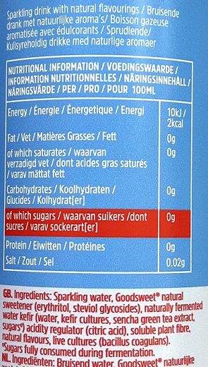Nexba Water Kefir Strawberrry & Peach Sugar Free 330ml