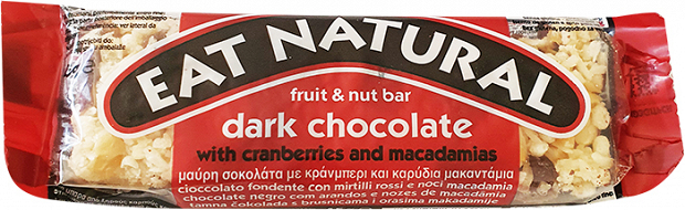 Eat Natural Fruit & Nut Dark Chocolate With Cranberries & Macadamias Bar 45g