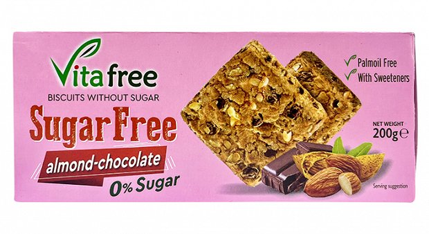 Vita Free Biscuits With Almond & Chocolate Sugar Free 200g