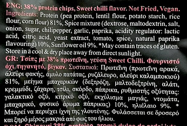 Nature Tech 38% Protein Chips Sweet Chillil Baked Not Fried 50g