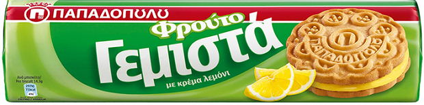 Papadopoulos Sandwich Biscuits Lemon Cream 200g