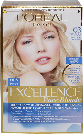 Loreal Excellence Pure Blonde Νο 3 Ultra Light Ash Blonde | SupermarketCy