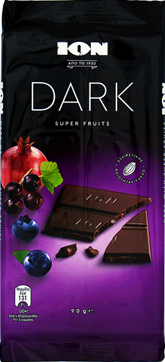 Ίον Dark Super Fruits Σοκολάτα 90g