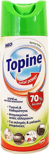 Topine Total Power 70% Alcohol Spring Valley Spray 400ml