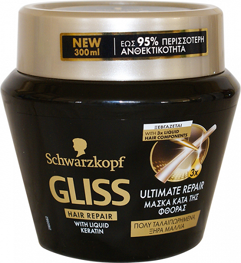 Schwarzkopf Gliss Ultimate Repair Mask For Dry Damaged Hair 300ml |  SupermarketCy