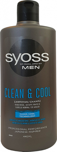 Syoss Men Σαμπουάν Clean & Cool Για Κανονικά Προς Λιπαρά Μαλλιά 440ml