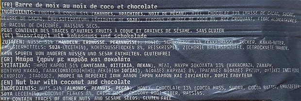 Olympos Nut Bar Chocolate Coconut 35g