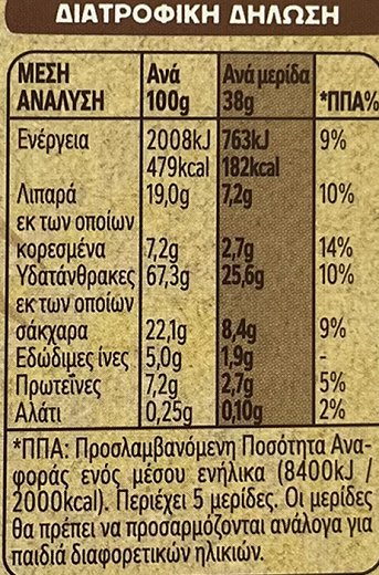 Nestle Fitness Granola Crunchy Bars Dark Choco Cpis 5Τεμ