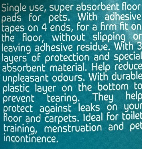 RisPet Absordent Pet Flooring Pads 60x60cm 14Pcs