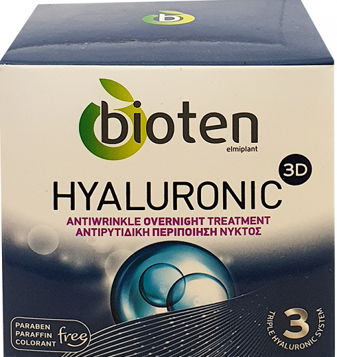 Bioten Hyaluronic 3D Αντιρυτιδική Περιποίηση Νυκτός 50ml