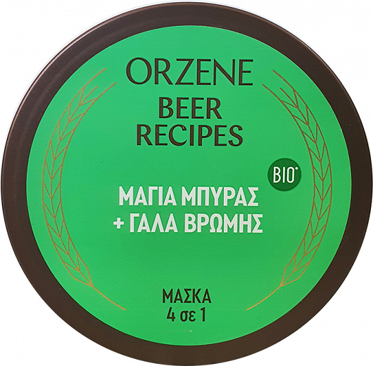 Orzene Beer Recipes Bio Μαγιά Μπύρας & Γάλα Βρώμης Μάσκα 4Σε1 Για Αφυδατωμένα Μαλλιά 350ml