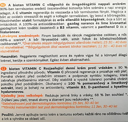 Bioten Vitamin C Λάμψη & Αντιγήρανση Κρέμα Ημέρας 50ml