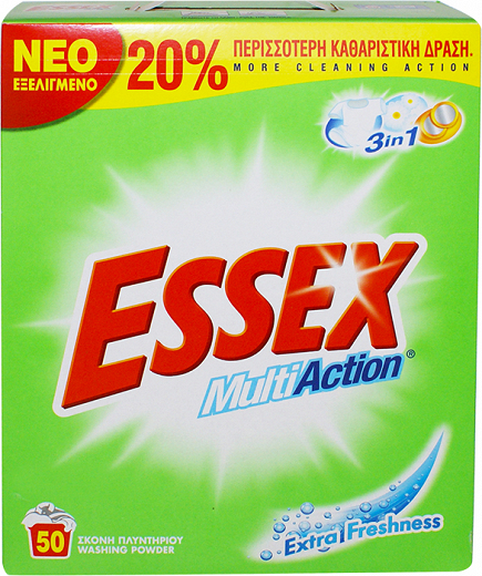 Essex Multi Action Extra Freshness Σκόνη 50 Πλύσεις 2.5kg
