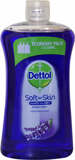 Dettol Soft On Skin Κρεμοσάπουνο Λεβάντα Ανταλλακτικό 750ml