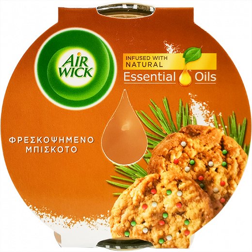 Airwick Essential Oils Αρωματικό Κερί Φρεσκοψημένο Μπισκότο 105g 1Τεμ