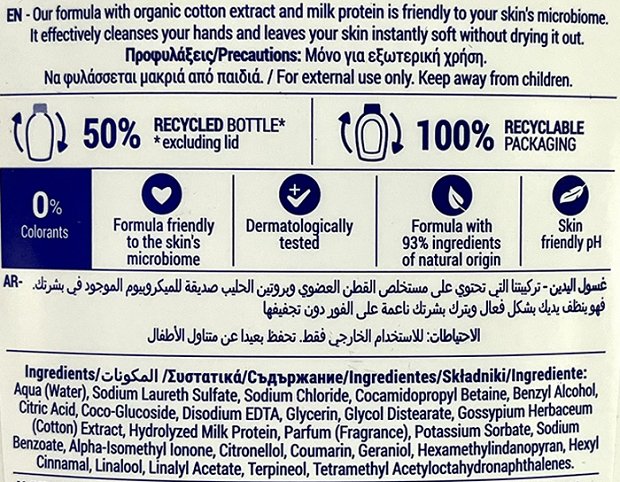 Septona Dermasoft Cotton And Milk Protein Κρεμοσάπουνο 750ml