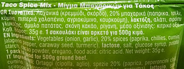 El Sabor Taco Spice Mix 35g