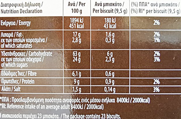 Αλλατίνη Digestive Με Βρώμη Μαύρη Σοκολάτας 220g