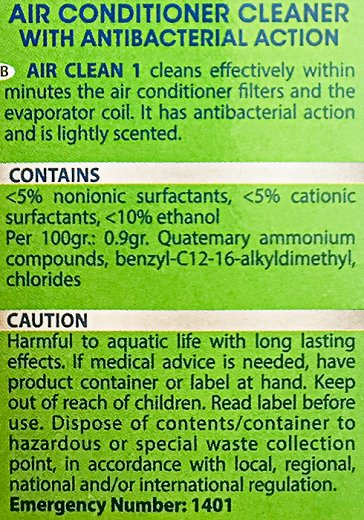 Super Klin Air Clean 1 Air Conditioner Cleaner With Antibacterial Action 500ml