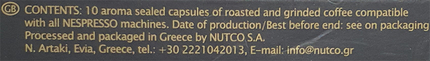 Buon Gusto Espresso Ristretto Καψούλες 10Τεμ