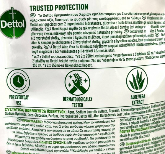 Dettol Hydrate Aloe & Bamboo Hand Wash Refill 500ml