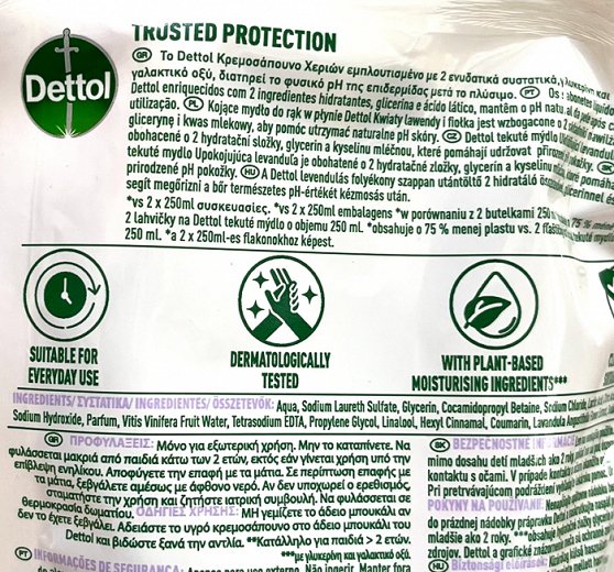 Dettol Soothe Lavender & Violet Blossom Hand Soap Refill  500ml