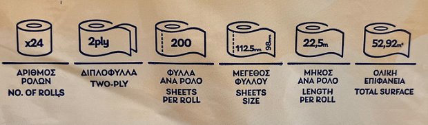 Fay Charm Yellow Toilet Paper 24Pcs