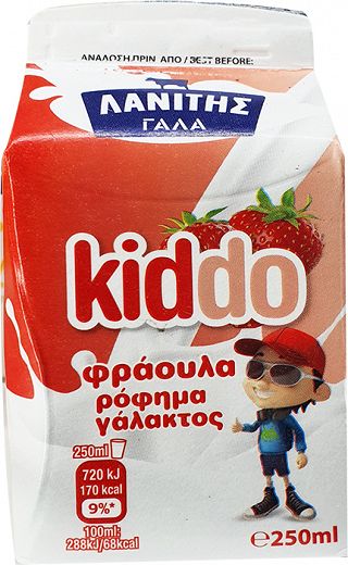 Lanitis Kiddo Strawberry Milk 250ml