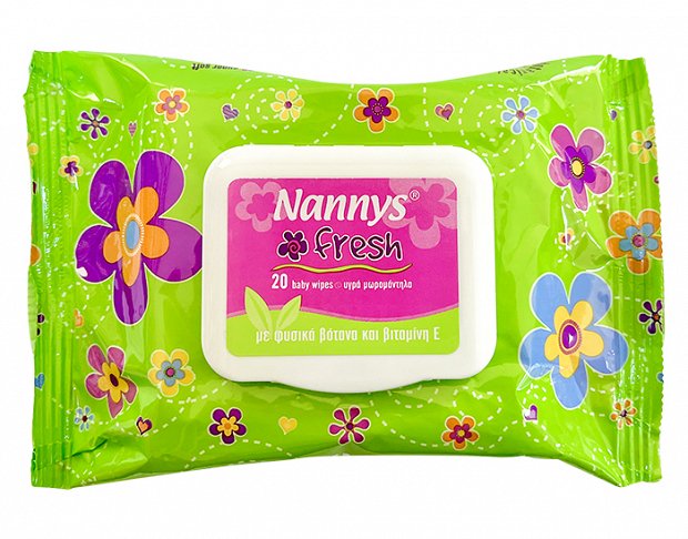 Nannys Baby Wipes Fresh Herbs Vitamin E 20Pcs