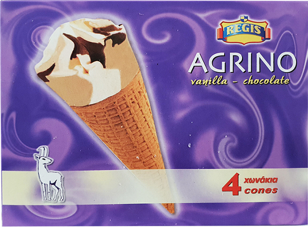 Regis Agrino Vanilla Chocolate Ice Cream Cone 4Χ135ml
