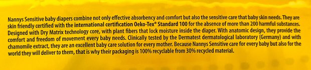 Nannys Sensitive Chamomile 3 Midi 56Pcs