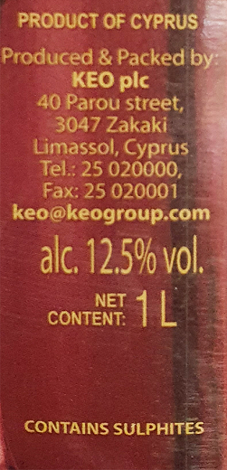 Keo Red Dry Wine 1L
