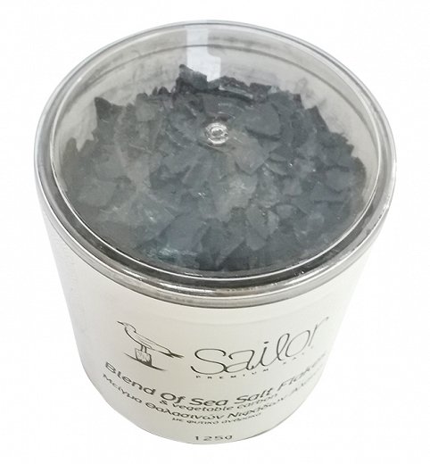 Sailor Premium Blend Of Sea Salt Flakes With Vegetable Carbon 125g