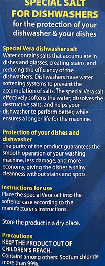 Vera Dishwasher Salt 2kg