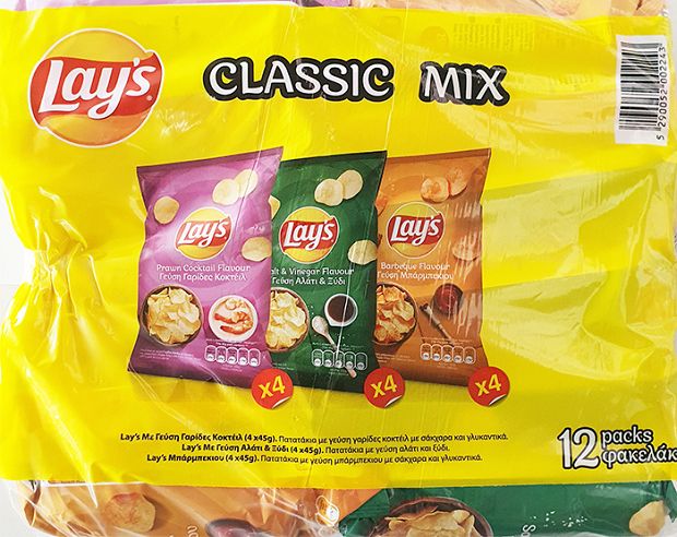 Lays Mix Pack 3 Flavours 12X45g