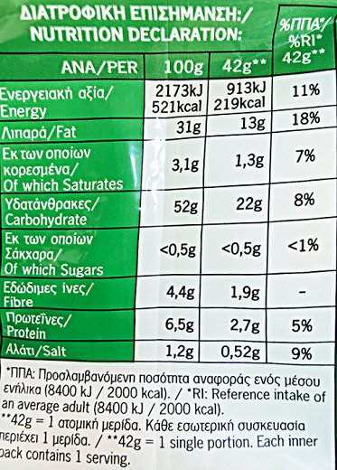 Lays Αλάτι Ξύδι 10X42g