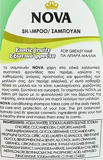 Nova Σαμπουάν Εξωτικά Φρουτά Για Λιπαρά Μαλλιά 650ml