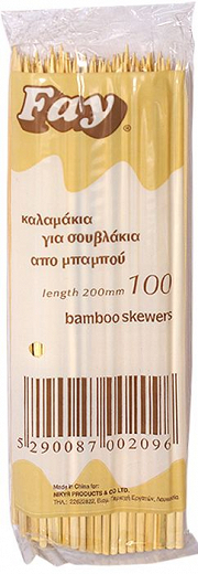 Fay Bamboo Skewers 20cm 100Pcs