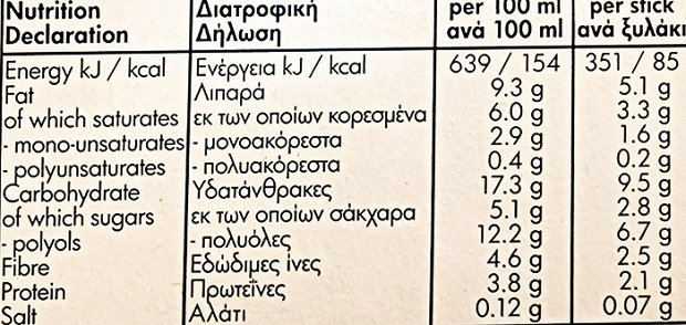 Παπαφιλίπου Stevia Ξυλάκια Βανίλια Με Επικάλυψη Σοκολάτας 6x55ml