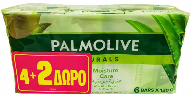 Palmolive Naturals Moisture Care Σαπουνάκια 120g 4+2 Δώρο