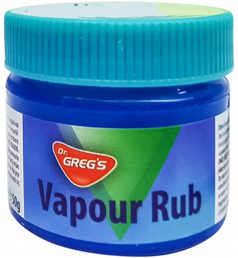 Dr Greg's Vapour Rub With Peppermint & Eucalyptus Oil 50g