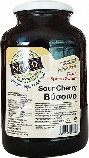 Nikis Sour Cherry Spoon Sweet 900g